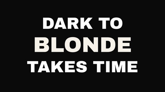 Dark to blonde hair transformation process at Hanna Madison Salon, Columbus GA.